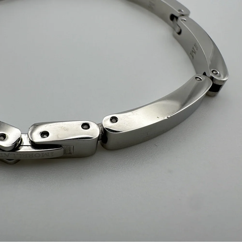 Morellato Stainless Steel and Gold Men’s Link Bracelet Italian Designer Vintage